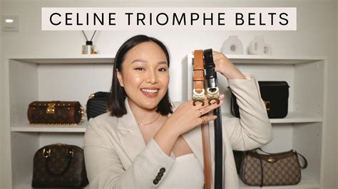 celine small triomphe belt|celine triomphe belt size comparison.